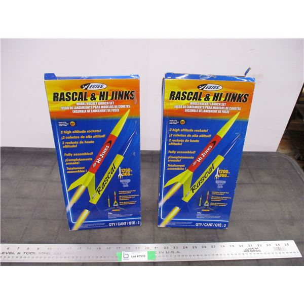 (2) Rascal & Hijinks model rocket launch sets - Bodnarus Auctioneering