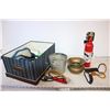 Image 1 : Box of Misc (Including Fire Extinguisher, Jumper Cables, and (2)Slingshot)