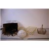 Image 1 : (2) Light Globes, (2) Baskets, and a Box of Misc