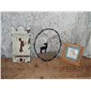 Image 1 : Wall decor - barb wire wreath, etc