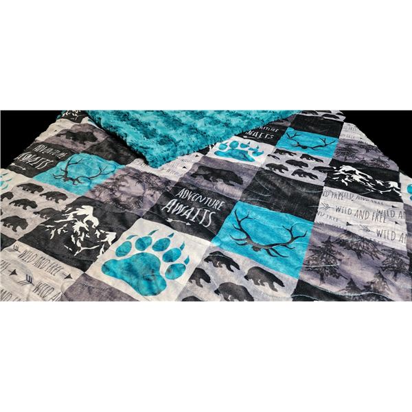 Custom quilted Minky with luxe cuddle