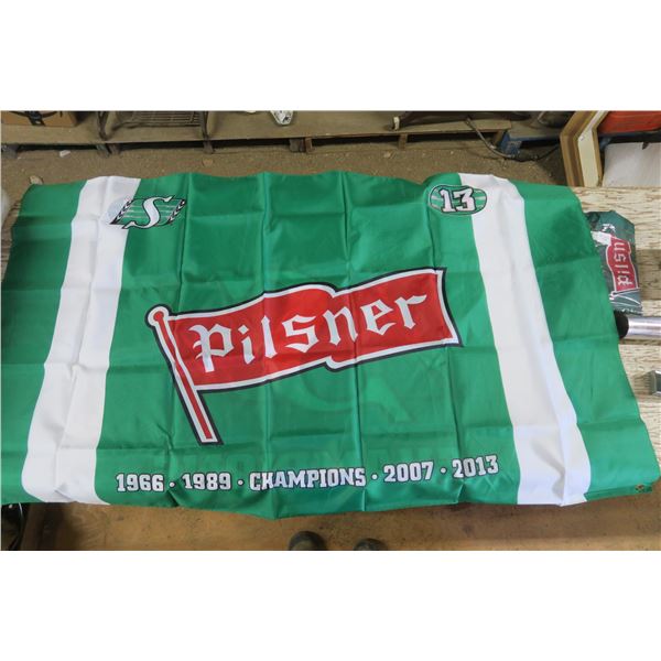 Pilsner & Roughrider Flag - 5ft x 3ft