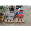 Image 1 : Pallet of - Chairs, Jack, Load Binder, Empty Tool Cases