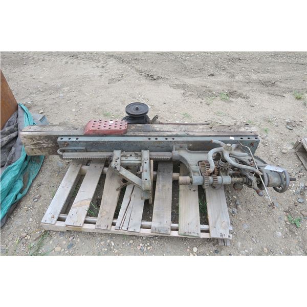 Large Post Hole Drill - Drive Wheel Damaged