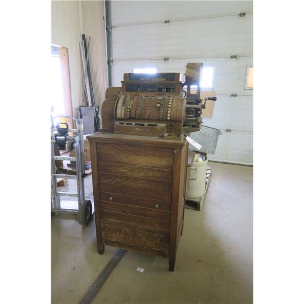Cash Register & Stand - Overall Dimensions: 28x21x63H"