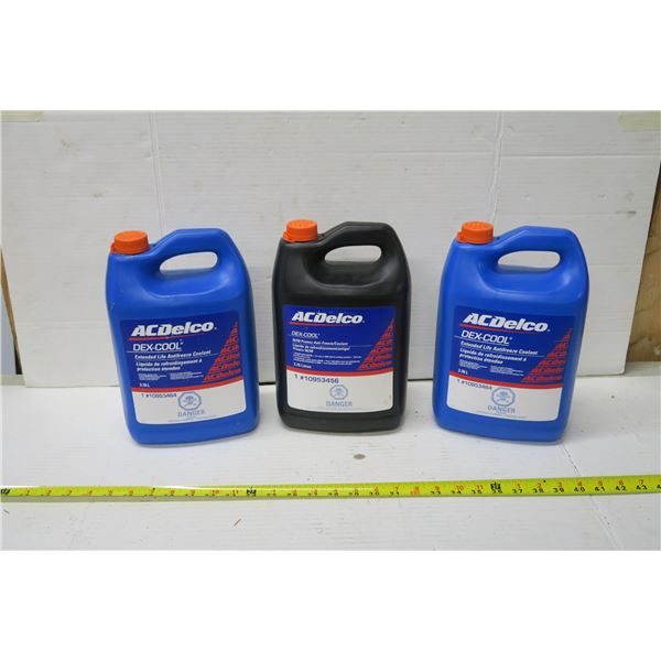3 ACDelco 4L Coolant Jugs (Unopened) - 2x Extended Life, 1x 50/50 Premix