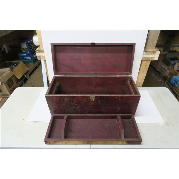 Wood Toolbox - 30x12x13"