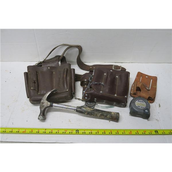 Tool Belt w/ Hammer & Tape Measure