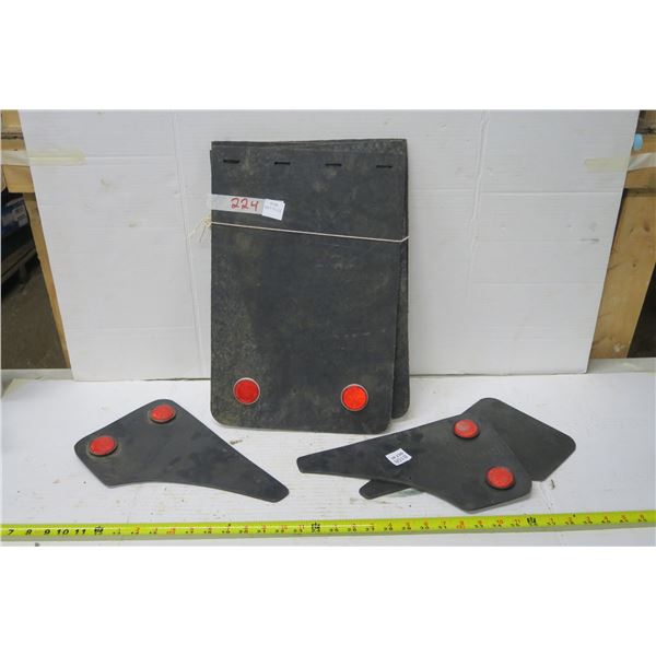 4 Truck Mudflaps w/ Reflectors 18x12" & misc.
