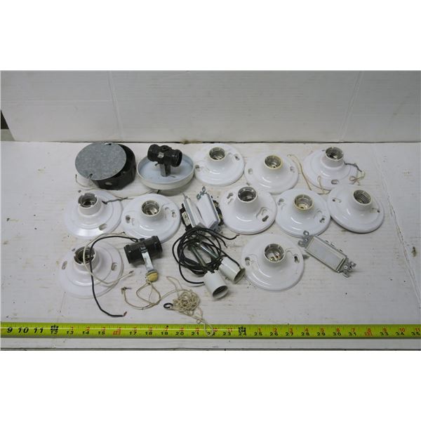 Lot of Lamp/Bulb Holders