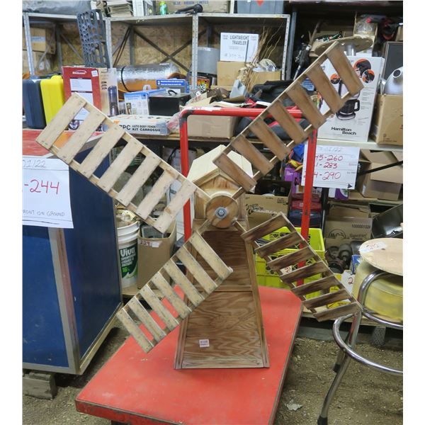 Wooden Windmill Ornament