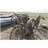 Image 3 : Lot of Wagon Wheel parts & Axles - 42 & 48" Wheels