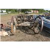Image 7 : Lot of Wagon Wheel parts & Axles - 42 & 48" Wheels