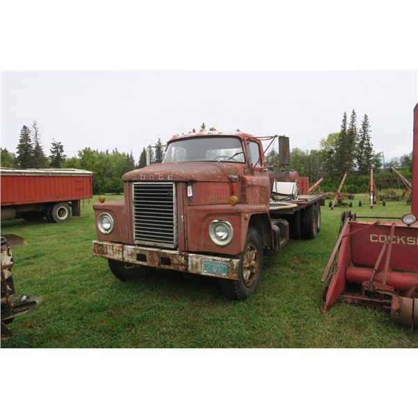 1968 Dodge Tandem Truck with Flat Deck - VIN: 58811945285 - ODO: 022811 *Truck Only, Sold As Is