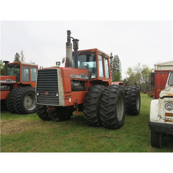Massey Ferguson 4880 Tractor - 9274hrs. - Articulated Steering, 4x4 Duals (20.8-38 Tires), Runs & Dr