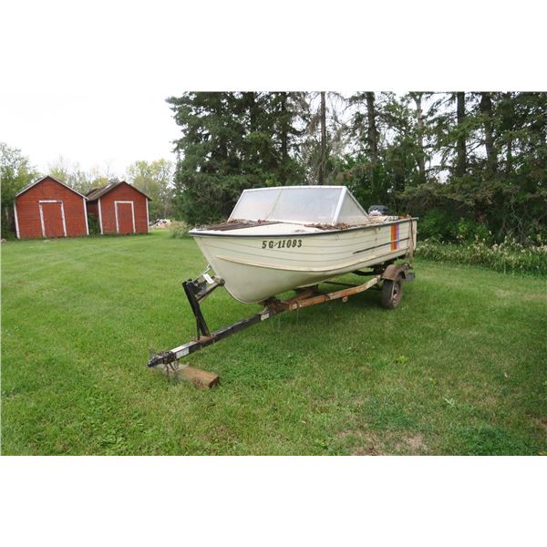 Springbok 14ft. Aluminum Boat, Motor & Trailer - 35HP Mercury Engine