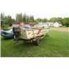 Image 4 : Springbok 14ft. Aluminum Boat, Motor & Trailer - 35HP Mercury Engine
