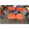 Image 2 : 5 Plastic Seat Orange Chairs