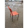 Image 3 : 5 Plastic Seat Orange Chairs
