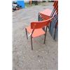 Image 4 : 10 Plastic Seat Orange Chairs