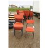 Image 2 : 10 Plastic Seat Orange Chairs
