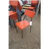 Image 3 : 10 Plastic Seat Orange Chairs