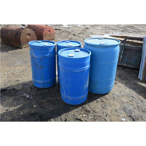 4 Plastic Barrels