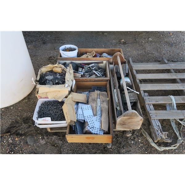 Pallet of Assorted Fasteners, Nails, Hardware, Etc.