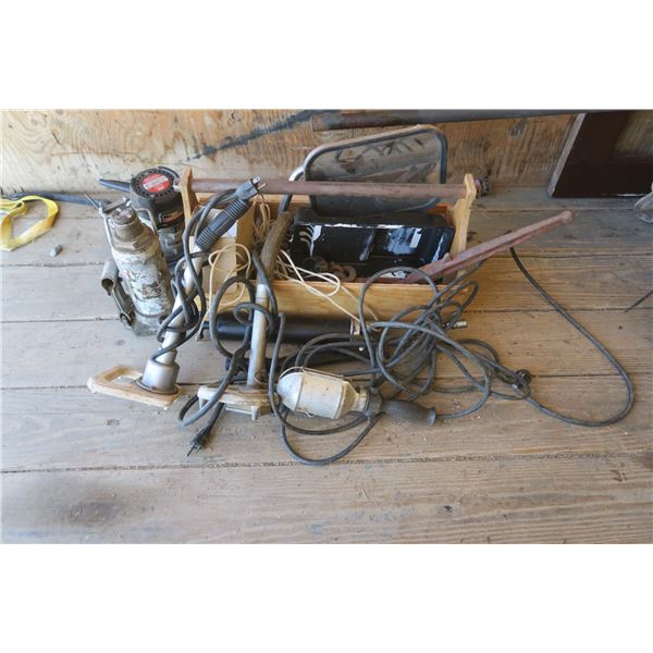 Assorted Tools - Bottle Jack, Router, Trouble Light, etc.