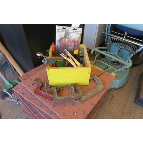 Assorted Hand Tools - (3) C-Clamps, Vise Grips, Etc.