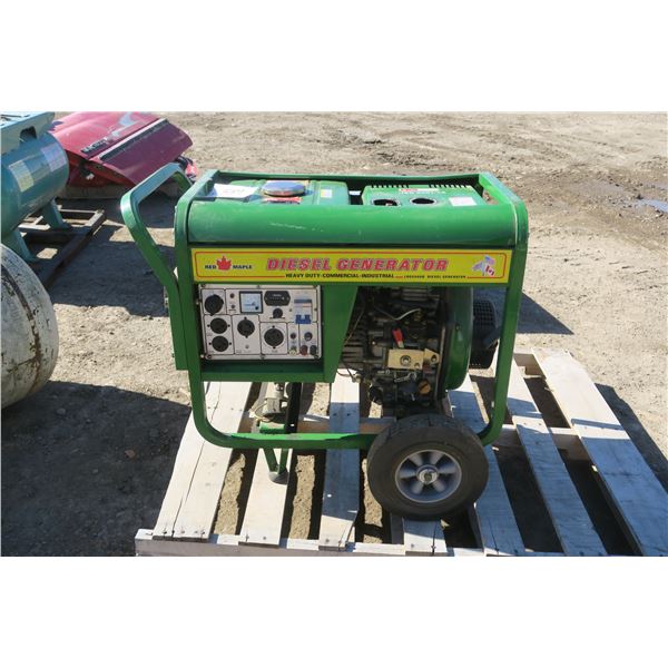Red Maple HD Diesel Generator - LDG5500D 1.3hrs. Electric Start