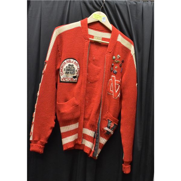 1940S LADIES ATHLETIC SCHOOL SWEATER