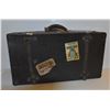 Image 1 : ANTIQUE SUITCASE WITH PARISIAN TRAVEL DECALS