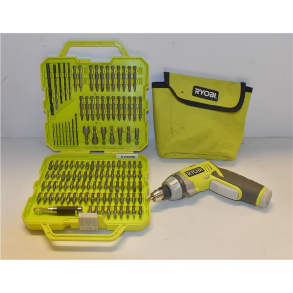 RYOBI COMPACT DRILL WITH ACCESSORY KIT