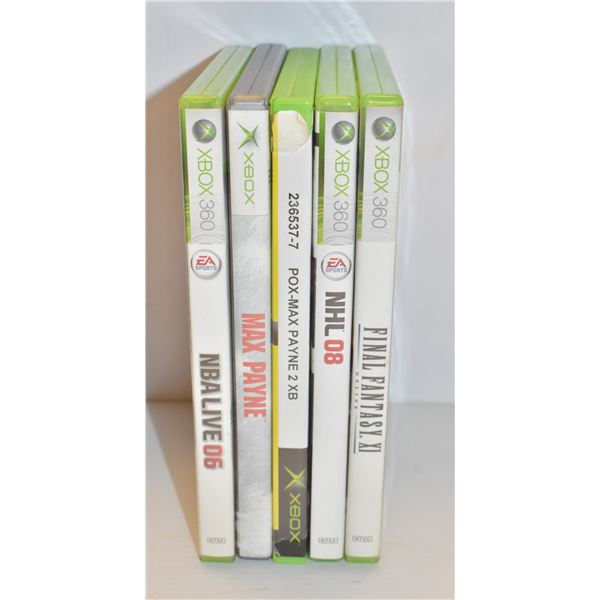 LOT OF 5 XBOX 360 GAMES