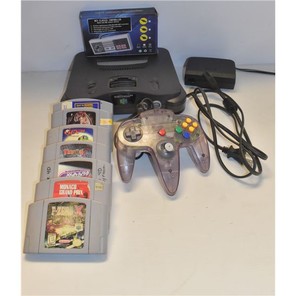 NINTENDO N64 WITH 6 GAMES UNTESTED