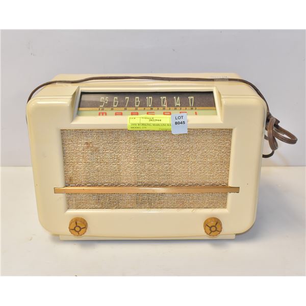 1950 WORKING MARCONI RADIO MODEL 275