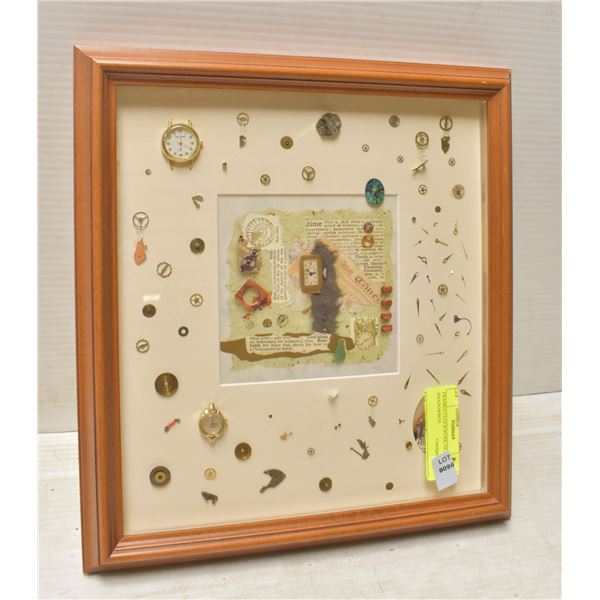 FRAMED CLOCKWORK GEAR SHADOWBOX