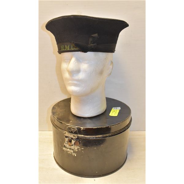 WW2 CANADIAN NAVAL CAP WITH METAL HAT