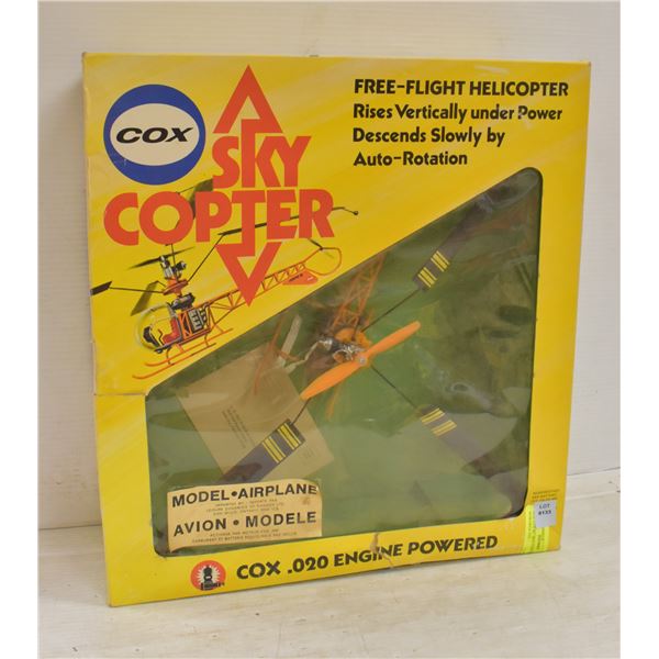 NOS COX RC SKY COPTER ENGINE POWERED 70'S