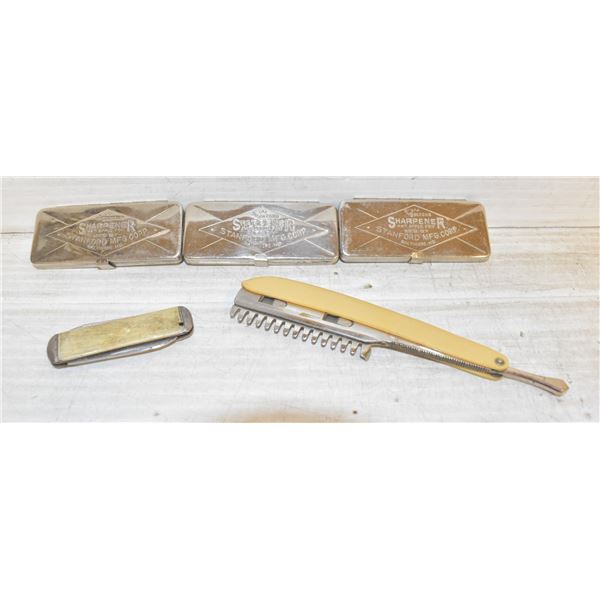 ANTIQUE STRAIGHT RAZOR KNIFE AND MORE