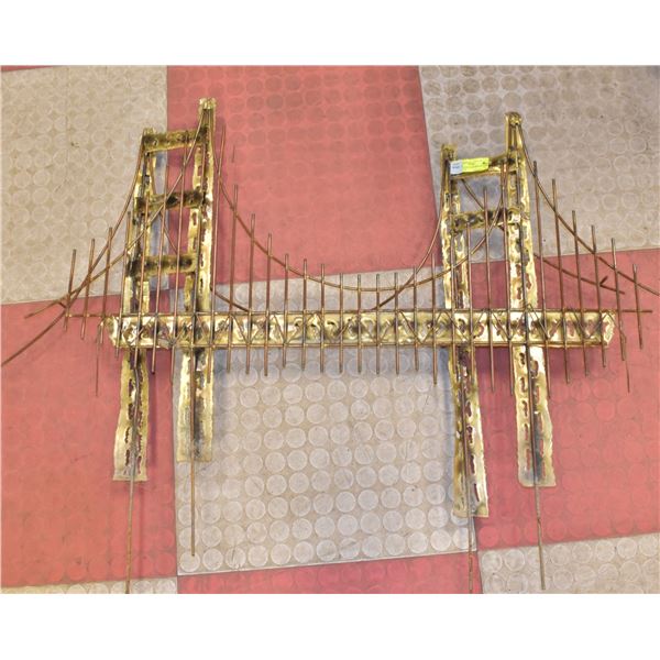 1970S GOLDEN GATE BRIDGE METAL SCULPTURE