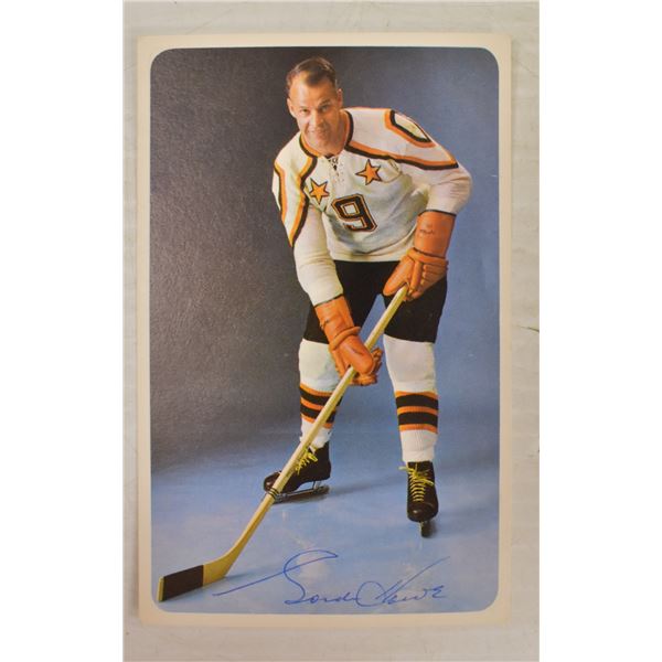 AUTOGRAPHED 1960S  GORDIE HOWE PROMO