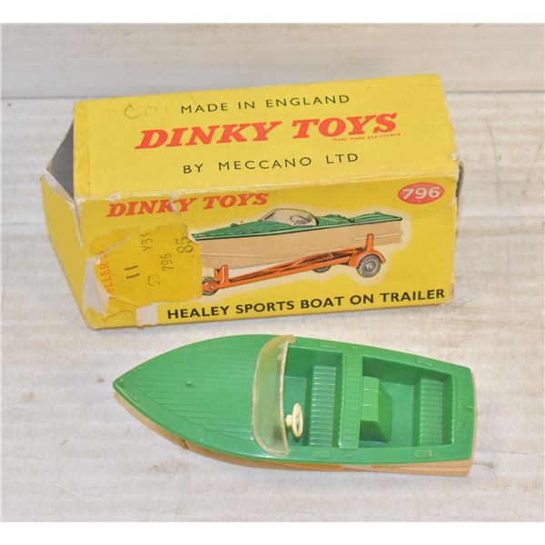 1950S DINKY TOY HEALEY BOAT WITH BOX