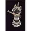 NOS SWAROVSKI SILVER CRYSTAL CAT