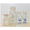 Image 1 : 4 MARKED VINTAGE MILK BOTTLES