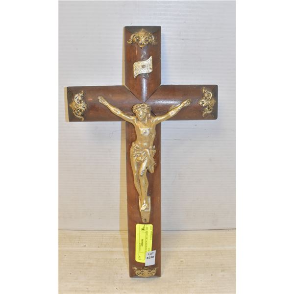 ANTIQUE WOODEN CRUCIFIX 100 YEARS OLD