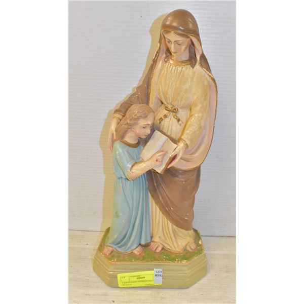 LARGE HAND PAINTED RELIGIOUS STATUE