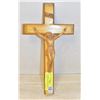 Image 1 : ANTIQUE WOODEN CRUCIFIX W STATUE