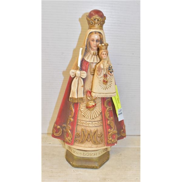 LARGE HAND PAINTED RELIGIOUS STATUE